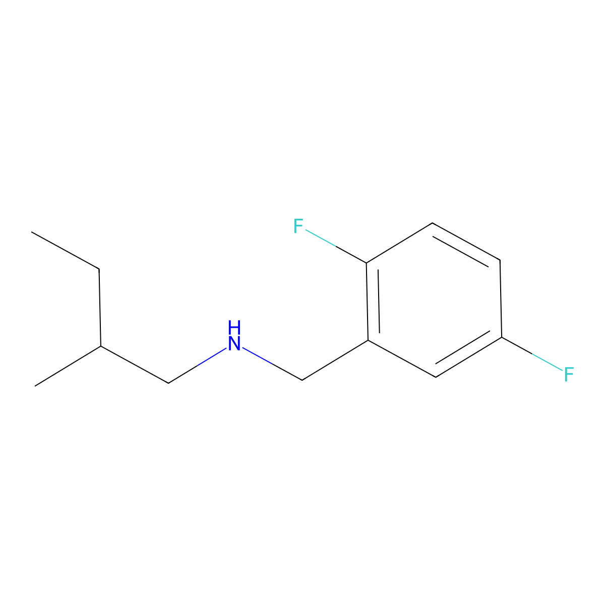 [(2,5-Difluorophenyl)methyl](2-methylbutyl)amine molecular structure, CAS 1247799-63-8