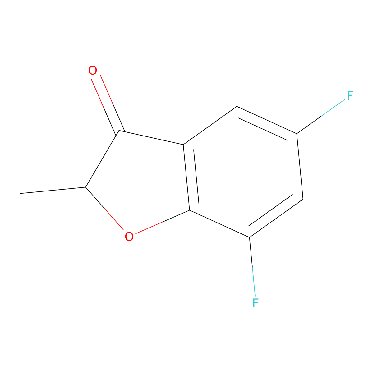 5,7-Difluoro-2-methyl-2,3-dihydro-1-benzofuran-3-one molecular structure, CAS 1247800-19-6