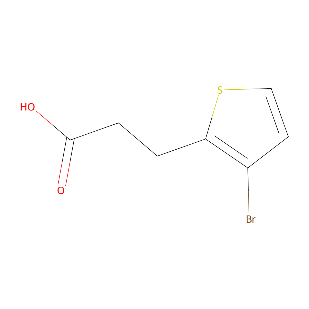 3-(3-Bromothiophen-2-yl)propanoic acid molecular structure, CAS 1247800-38-9