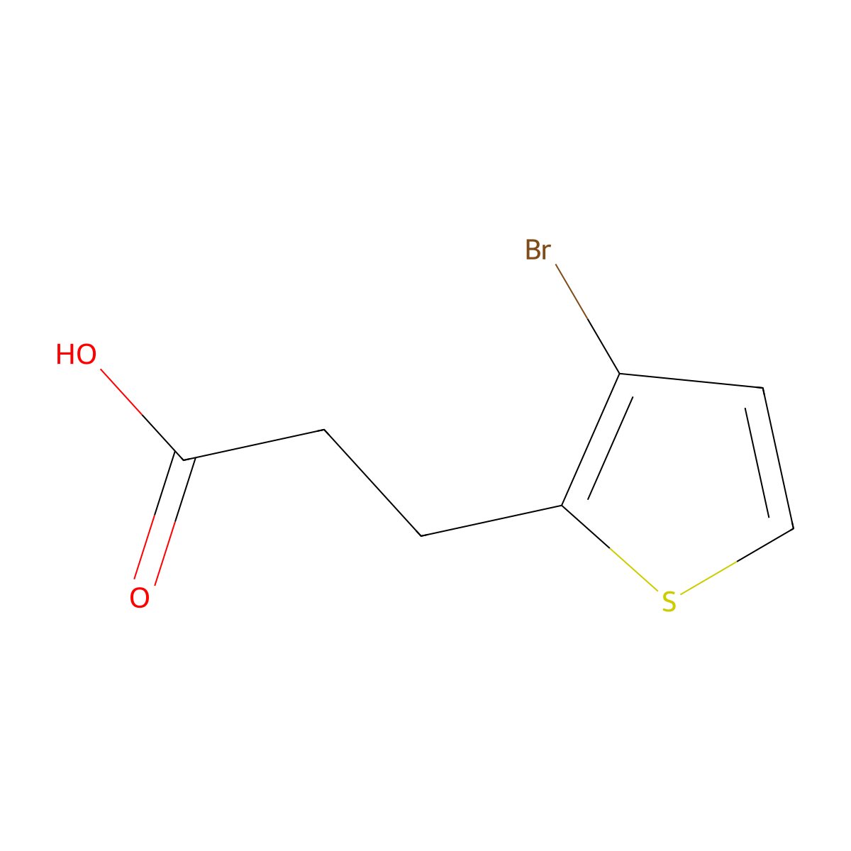 3-(3-Bromothiophen-2-yl)propanoic acid molecular structure, CAS 1247800-38-9