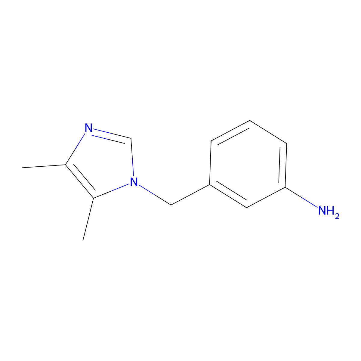 3-[(4,5-dimethyl-1H-imidazol-1-yl)methyl]aniline molecular structure, CAS 1247801-01-9