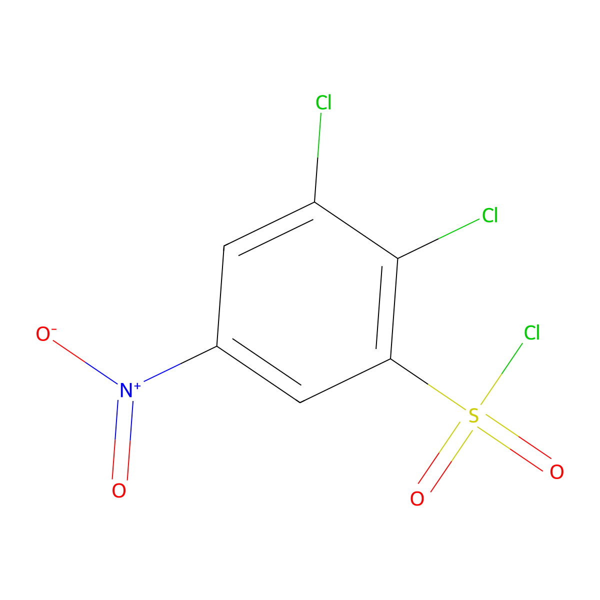 2,3-Dichloro-5-nitrobenzene-1-sulfonyl chloride molecular structure, CAS 1247801-40-6