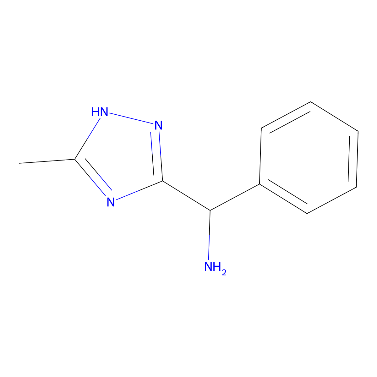 (5-methyl-1H-1,2,4-triazol-3-yl)(phenyl)methanamine molecular structure, CAS 1247802-39-6