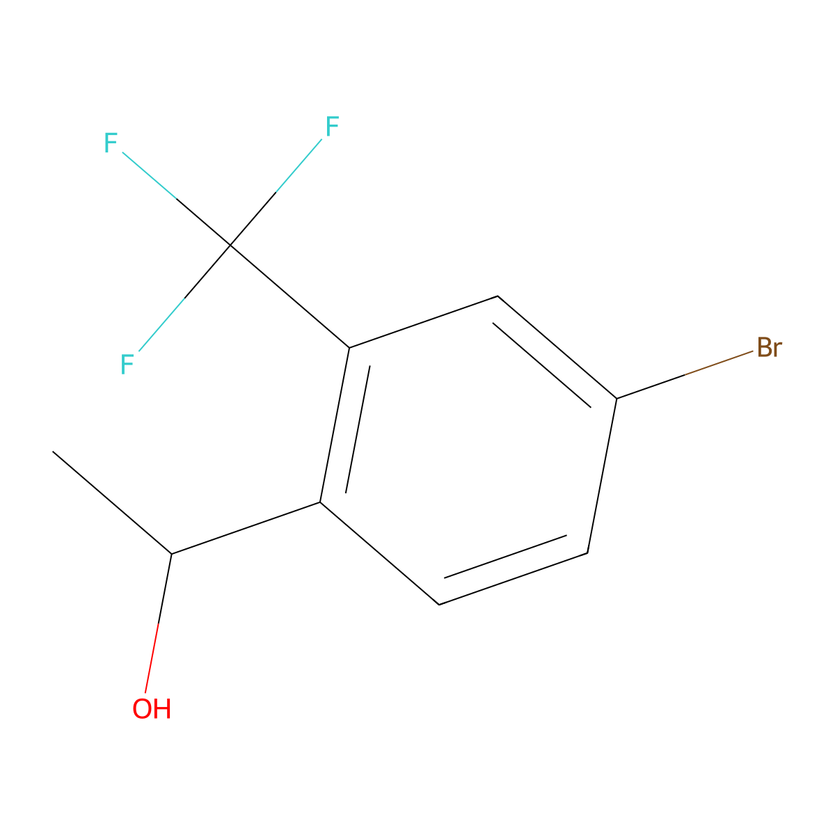 1-(4-Bromo-2-(trifluoromethyl)phenyl)ethanol molecular structure, CAS 1247802-59-0