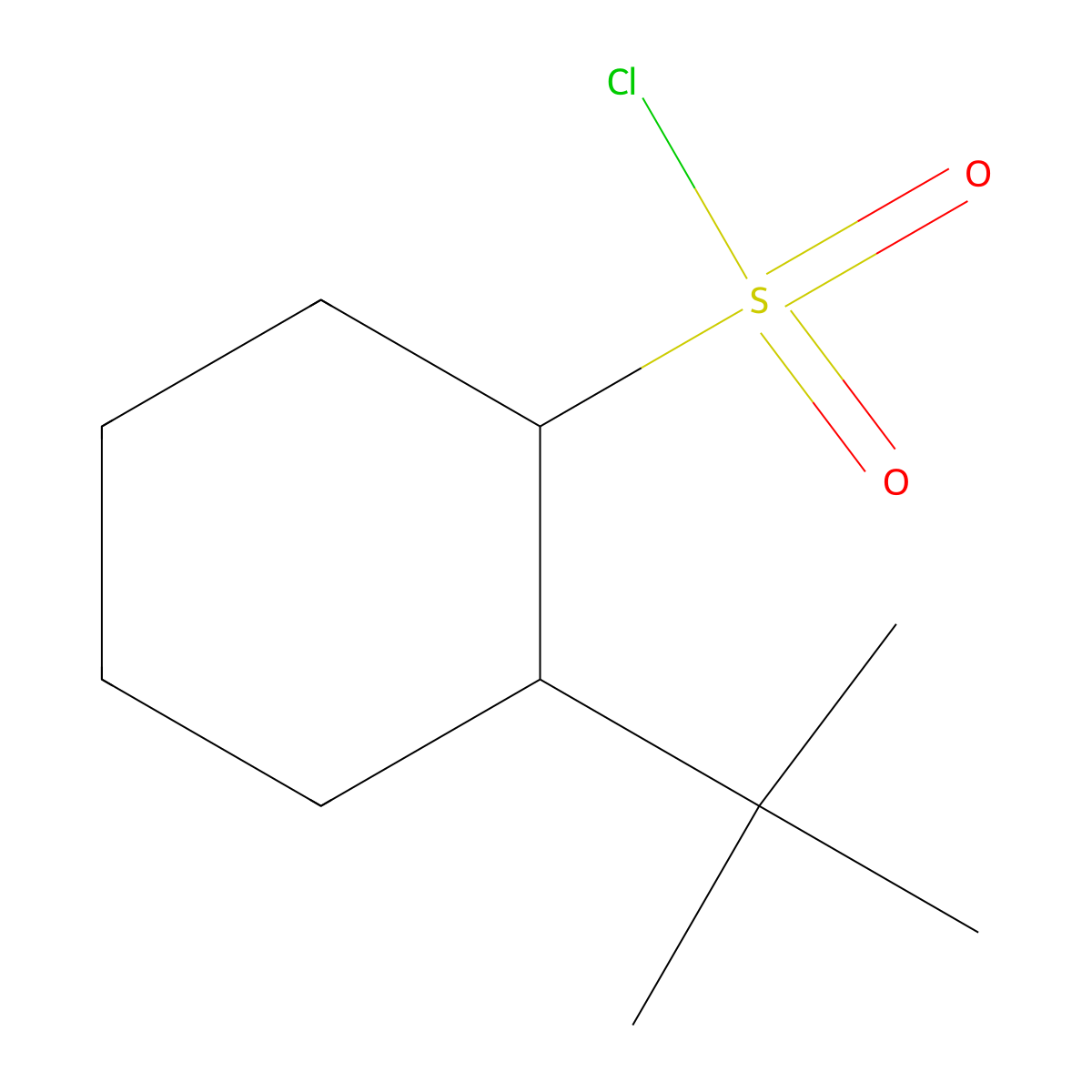 2-Tert-butylcyclohexane-1-sulfonyl chloride molecular structure, CAS 1247804-58-5