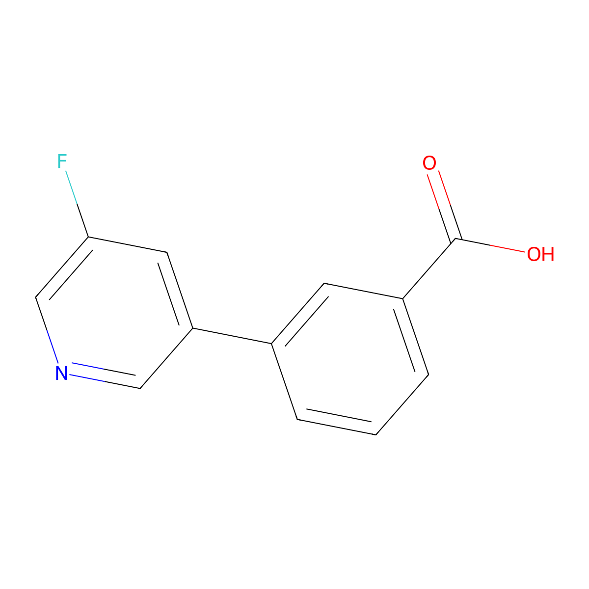 3-(5-Fluoropyridin-3-yl)benzoic acid molecular structure, CAS 1247805-05-5