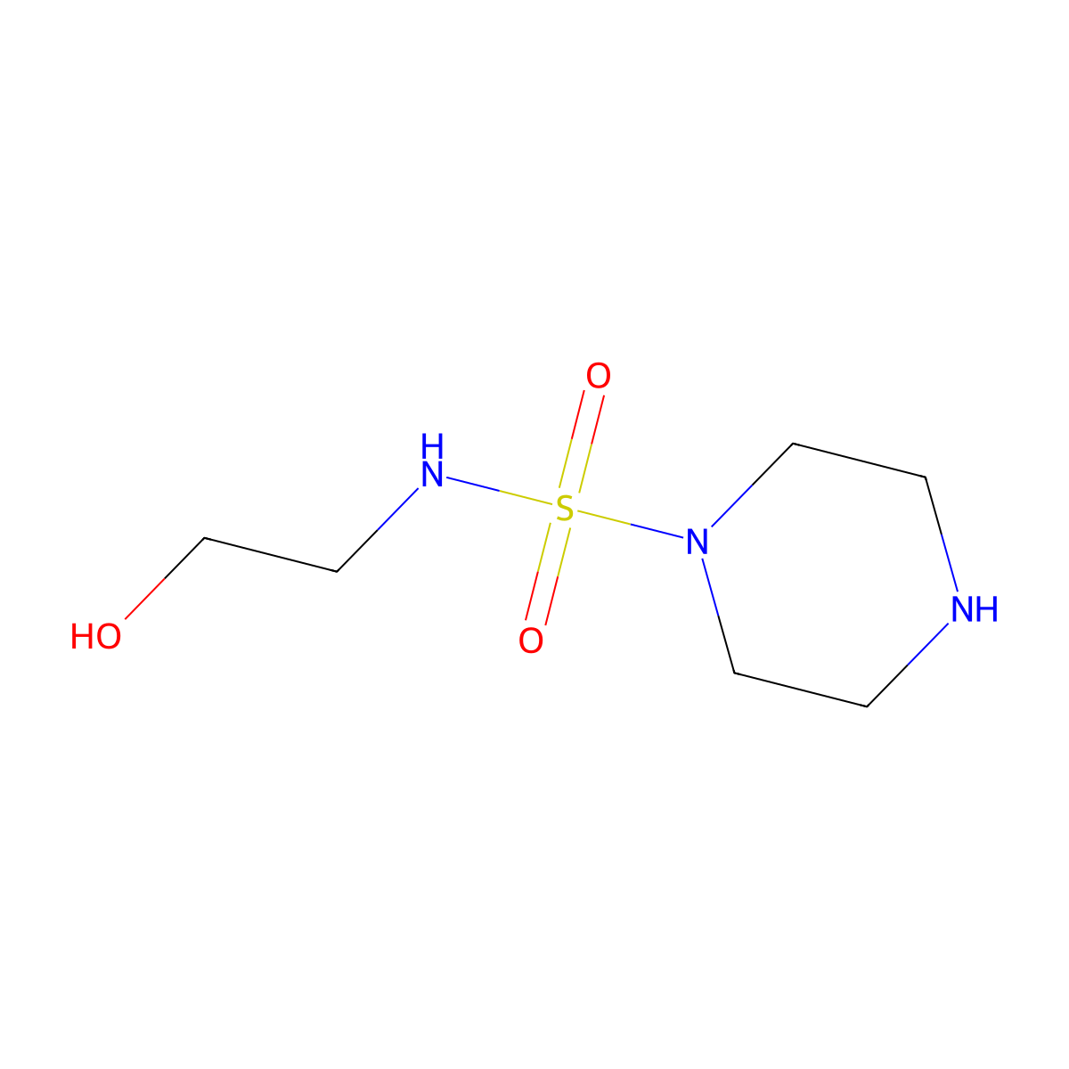 2-[(Piperazine-1-sulfonyl)amino]ethan-1-ol molecular structure, CAS 1247805-31-7