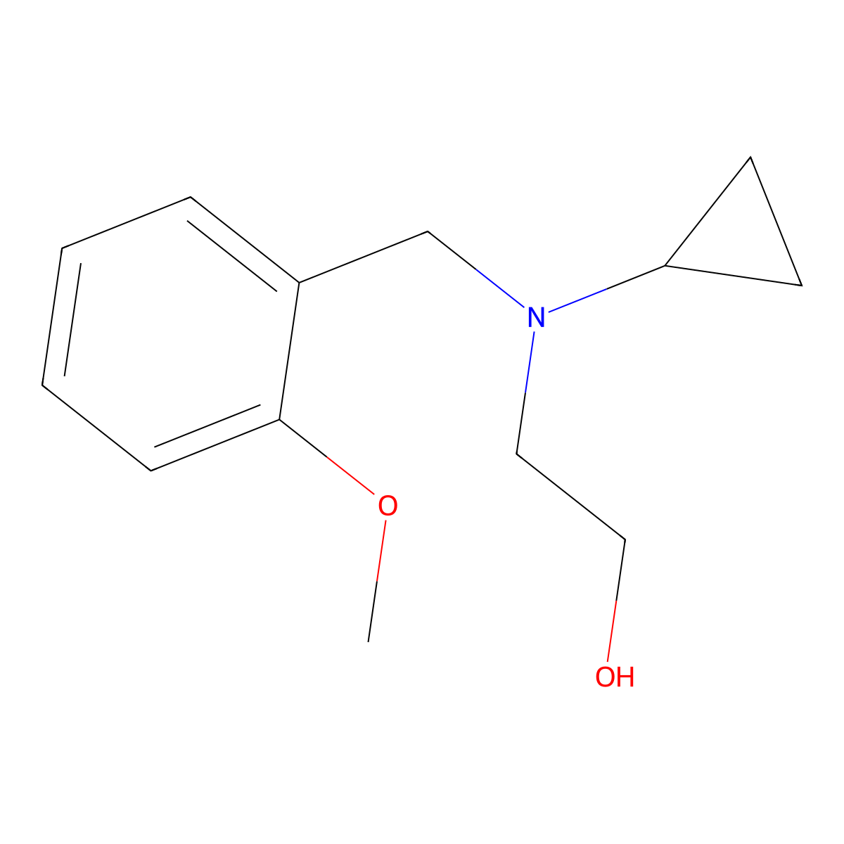 2-[Cyclopropyl-(2-methoxy-benzyl)-amino]-ethanol molecular structure, CAS 1247805-67-9