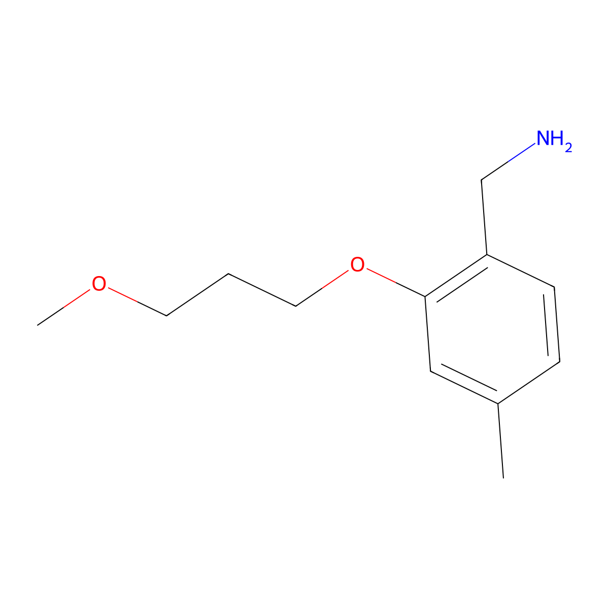 [2-(3-Methoxypropoxy)-4-methylphenyl]methanamine molecular structure, CAS 1247807-01-7