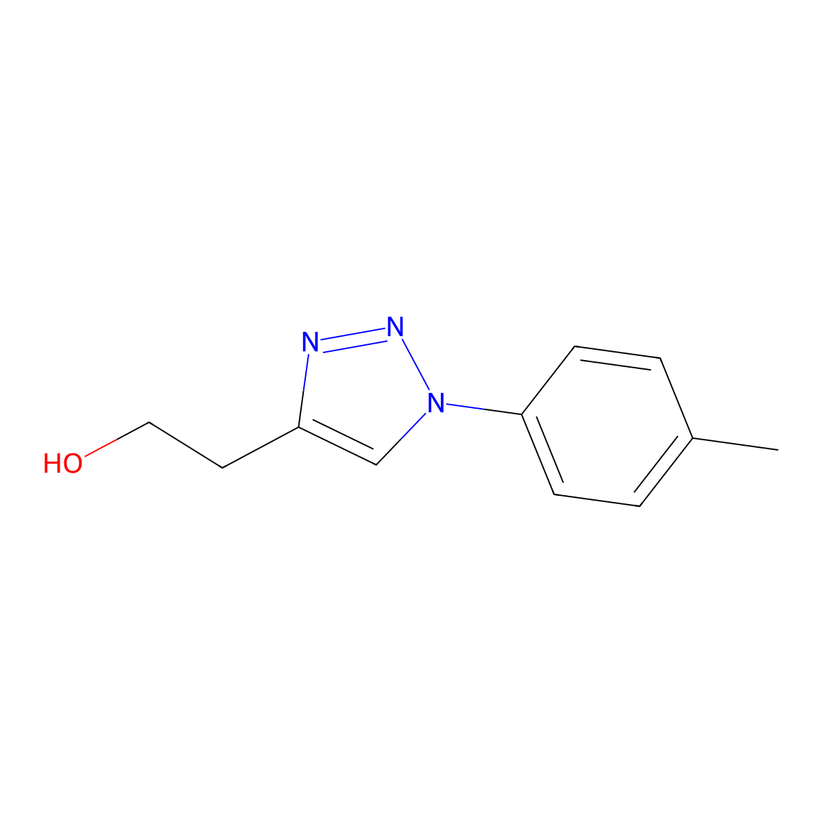 2-(1-(p-tolyl)-1H-1,2,3-triazol-4-yl)ethanol molecular structure, CAS 1247808-03-2