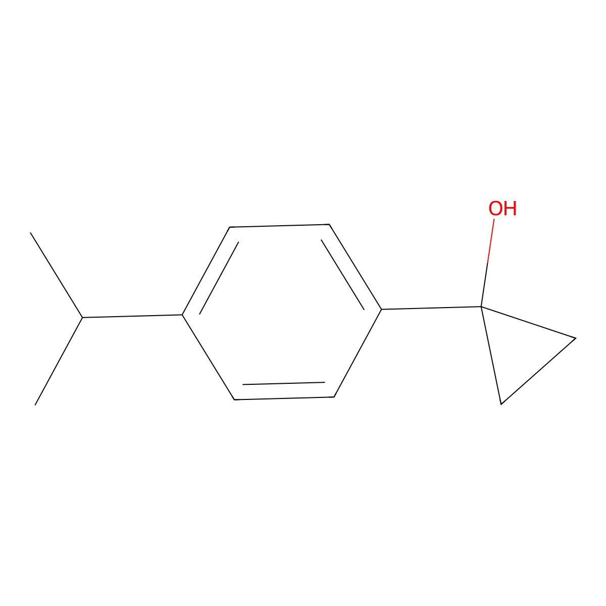 1-(4-Isopropylphenyl)cyclopropan-1-ol molecular structure, CAS 1247809-11-5