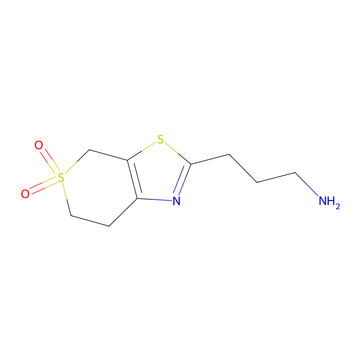 2-(3-Aminopropyl)-6,7-dihydro-4h-thiopyrano[4,3-d]thiazole 5,5-dioxide molecular structure, CAS 1247809-60-4