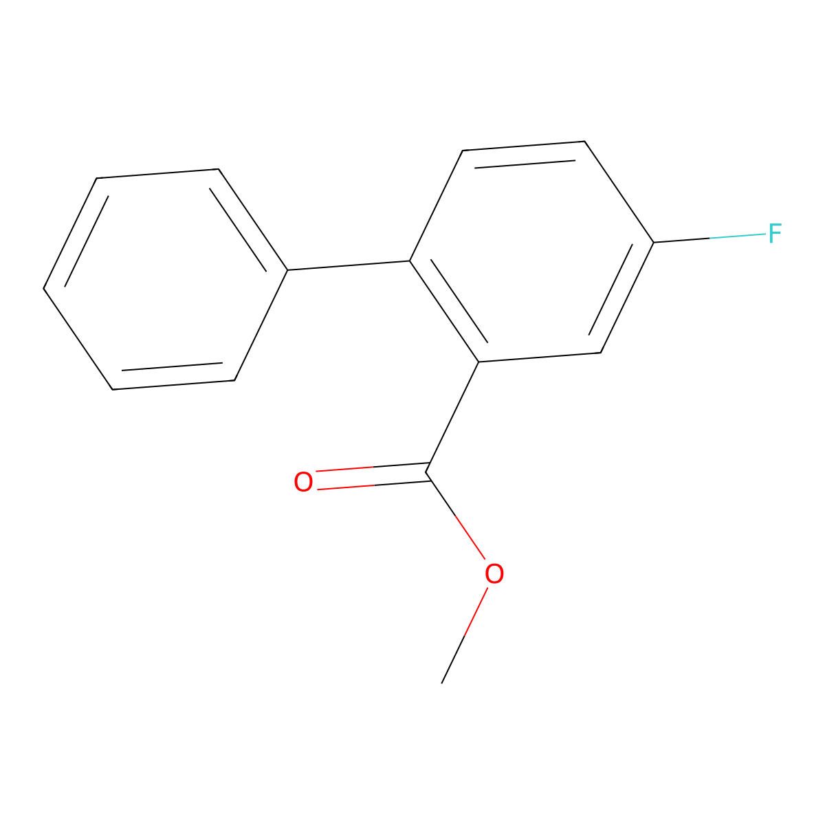 Methyl 5-fluoro-2-phenylbenzoate molecular structure, CAS 1247810-91-8