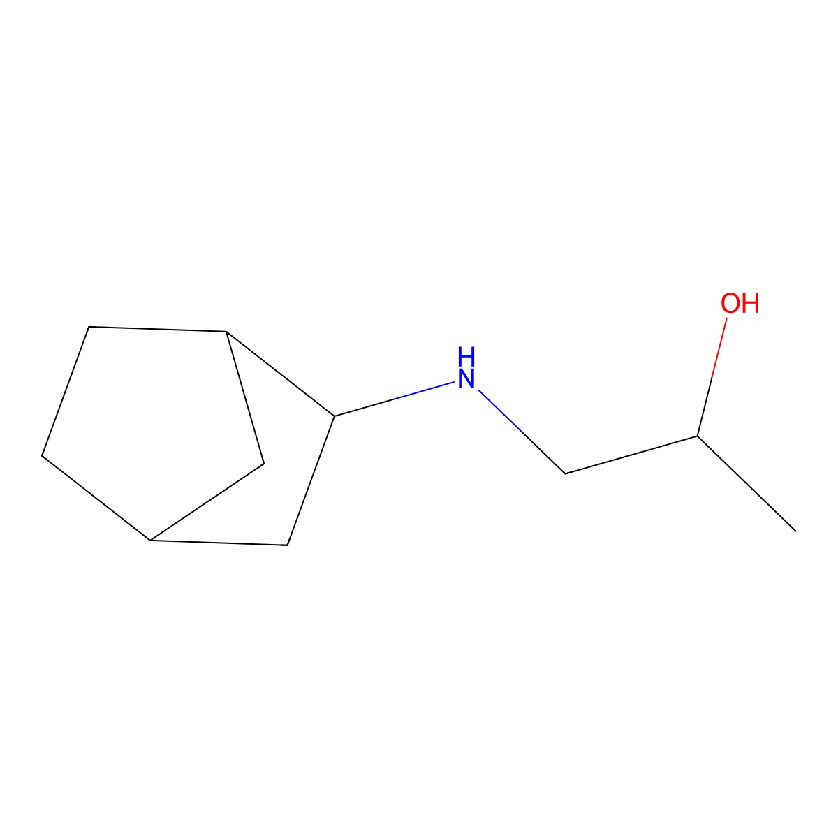 1-({Bicyclo[2.2.1]heptan-2-yl}amino)propan-2-ol molecular structure, CAS 1247811-15-9