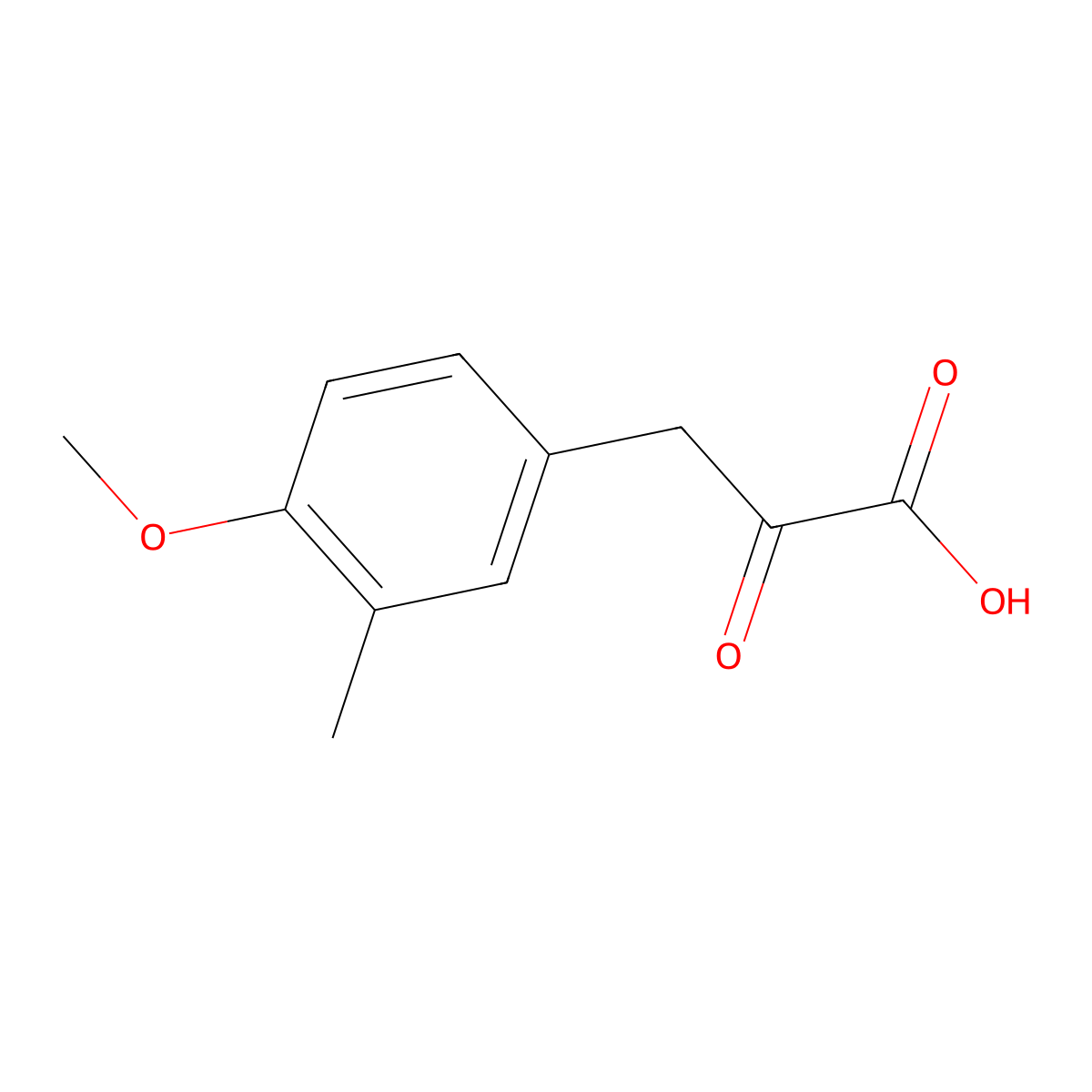 3-(4-Methoxy-3-methylphenyl)-2-oxopropanoic acid molecular structure, CAS 1247813-31-5