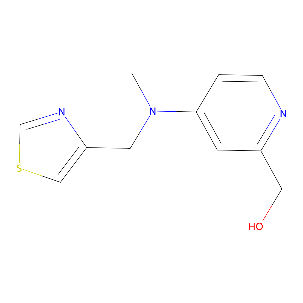 4-[Methyl(4-thiazolylmethyl)amino]-2-pyridinemethanol molecular structure, CAS 1247813-36-0
