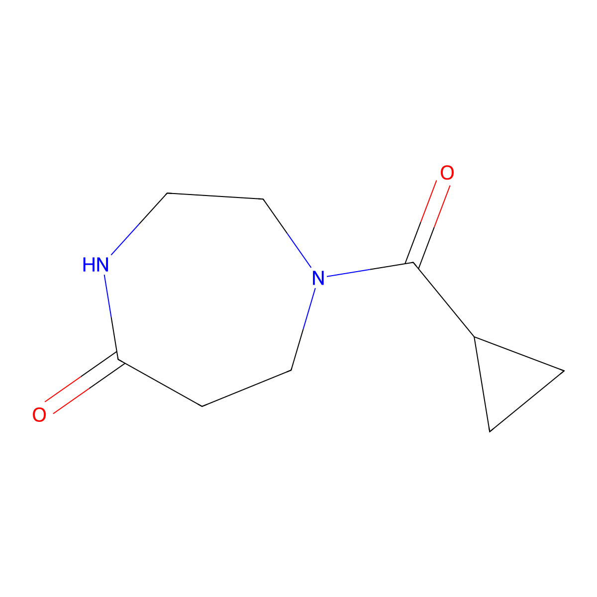 1-(Cyclopropanecarbonyl)-1,4-diazepan-5-one molecular structure, CAS 1247819-50-6