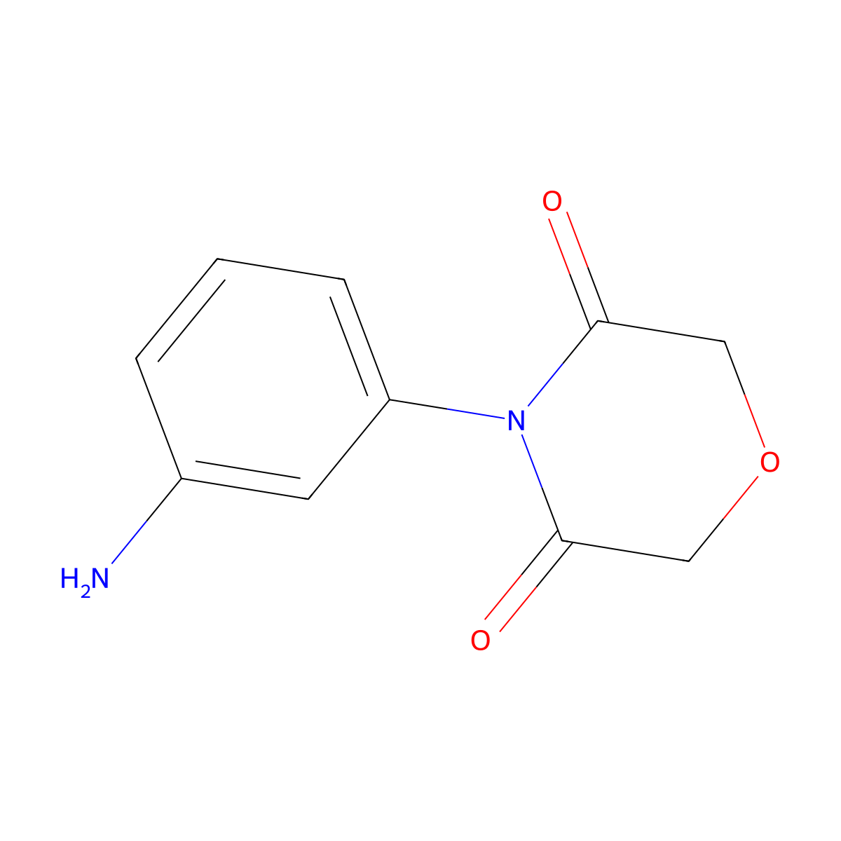 4-(3-Aminophenyl)morpholine-3,5-dione molecular structure, CAS 1247823-63-7