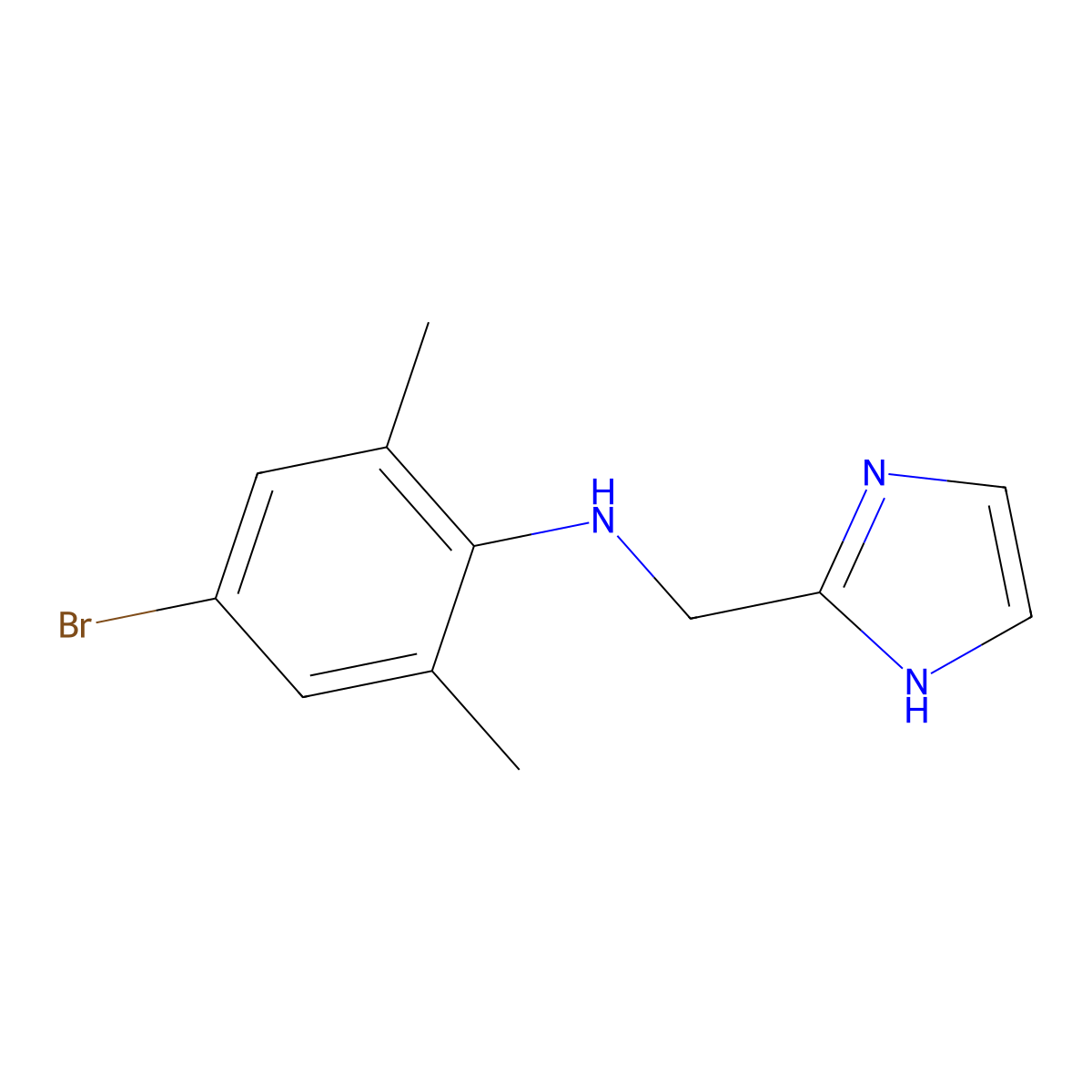 4-bromo-N-(1H-imidazol-2-ylmethyl)-2,6-dimethylaniline molecular structure, CAS 1247827-56-0
