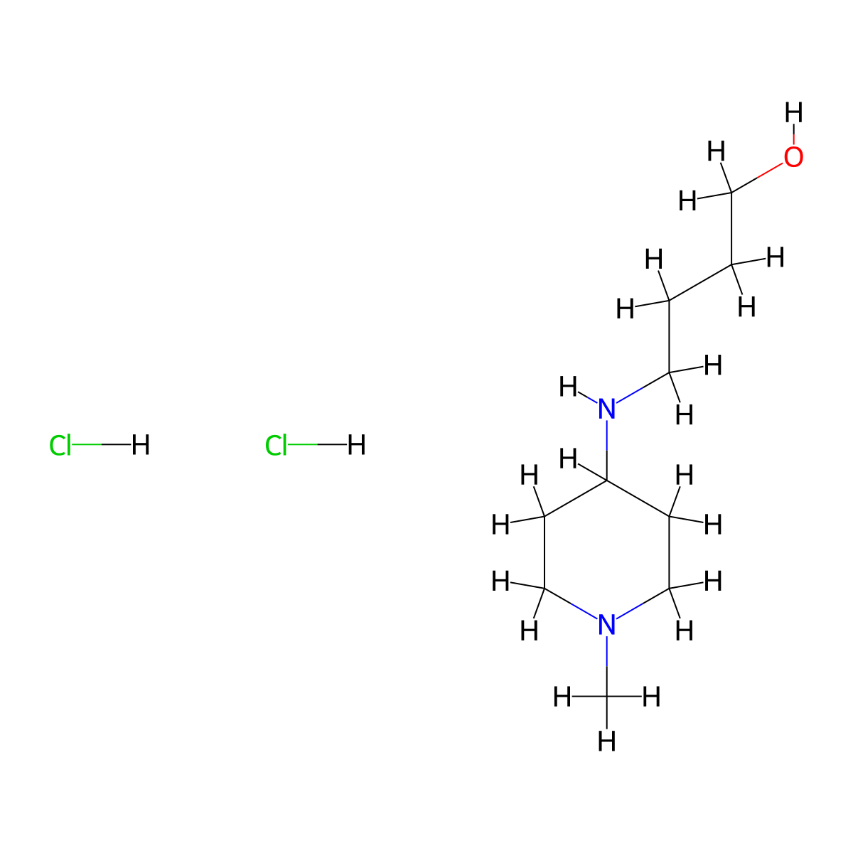 4-[(1-Methyl-4-piperidinyl)amino]-1-butanol 2HCl molecular structure, CAS 1247828-04-1