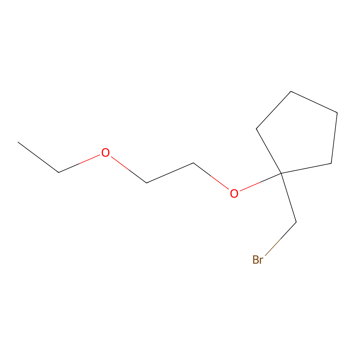 1-(Bromomethyl)-1-(2-ethoxyethoxy)cyclopentane molecular structure, CAS 1247828-37-0