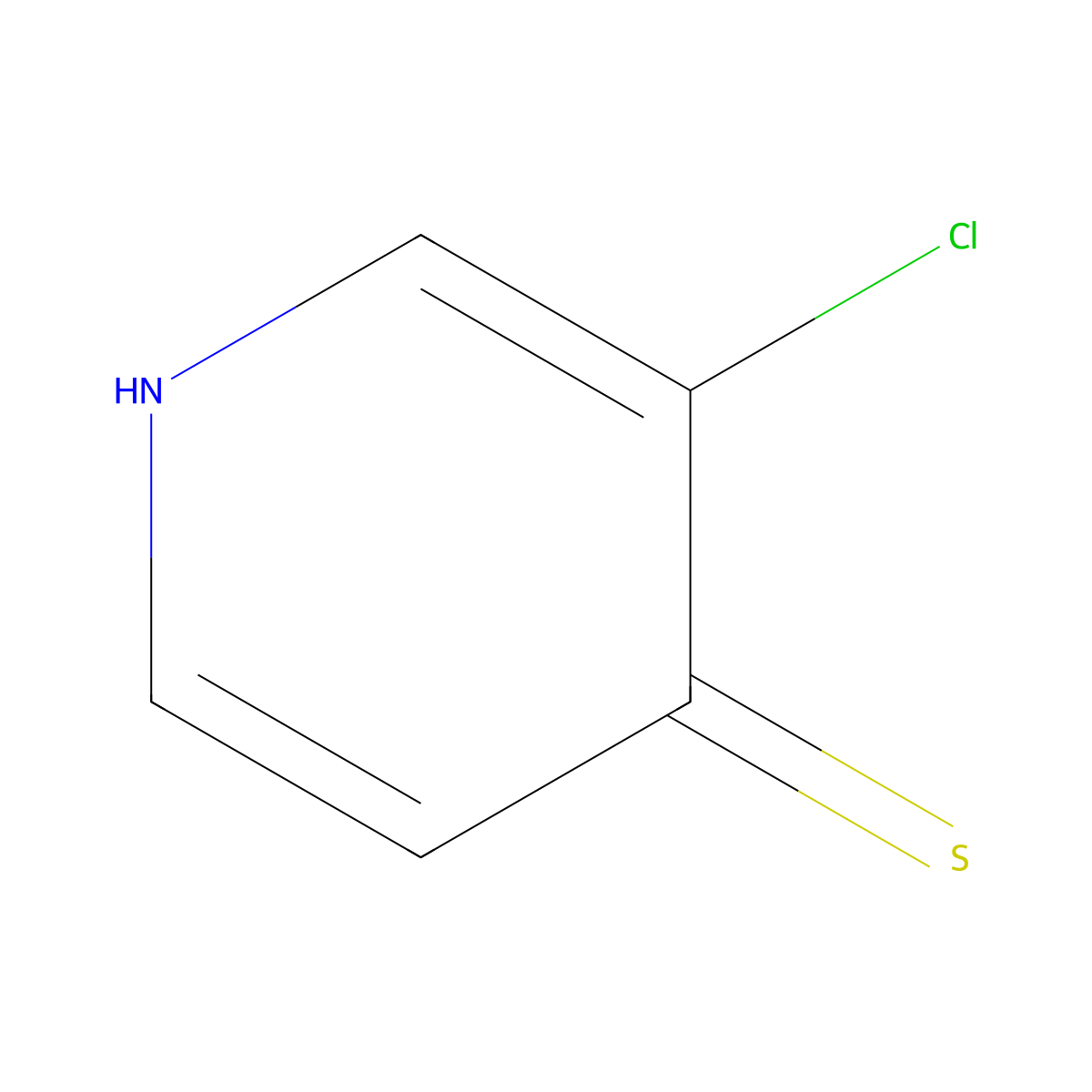 3-Chloropyridine-4-thiol molecular structure, CAS 1247828-52-9