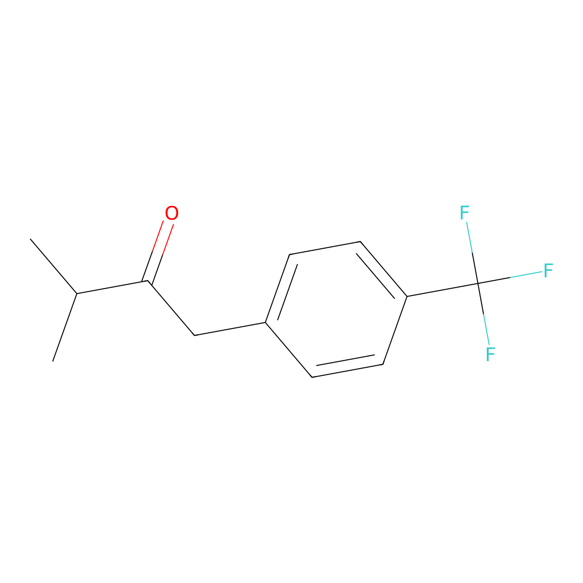 3-Methyl-1-[4-(trifluoromethyl)phenyl]butan-2-one molecular structure, CAS 1247829-73-7