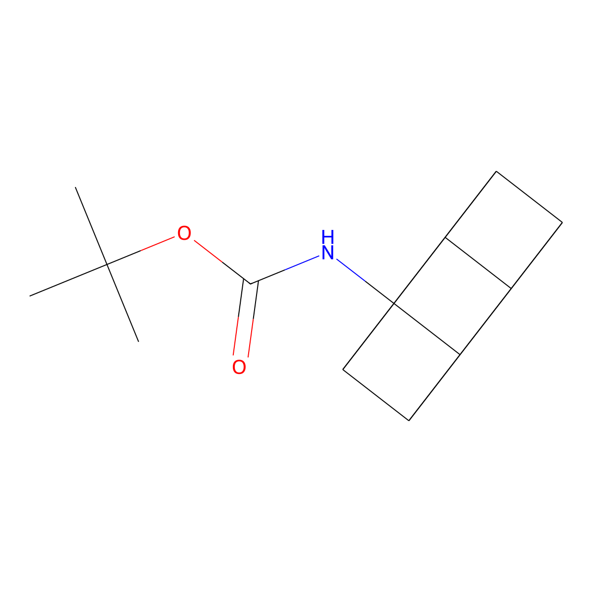 tert-Butyl cuban-1-ylcarbamate molecular structure, CAS 124783-63-7