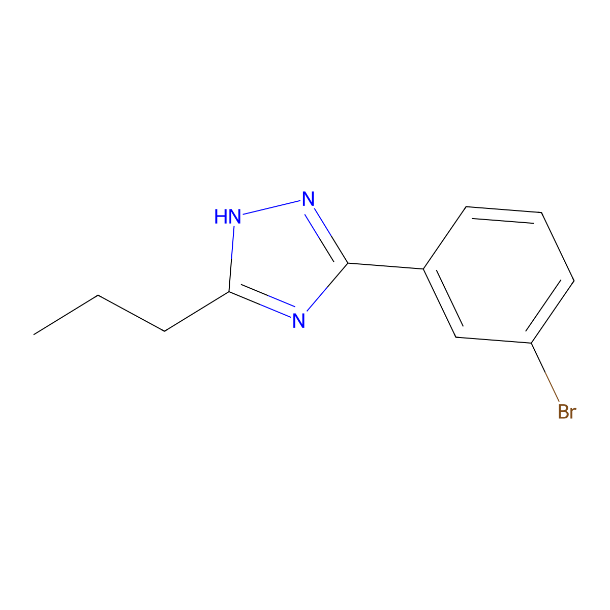 3-(3-bromophenyl)-5-propyl-1H-1,2,4-triazole molecular structure, CAS 1247833-59-5