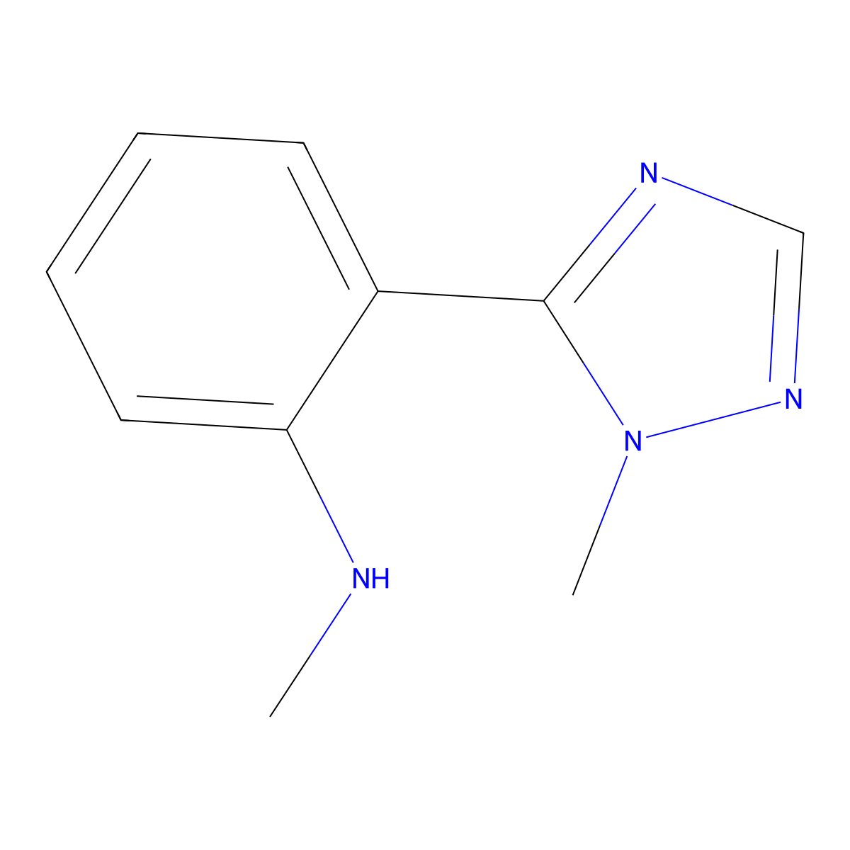 n-Methyl-2-(1-methyl-1h-1,2,4-triazol-5-yl)aniline molecular structure, CAS 1247834-25-8
