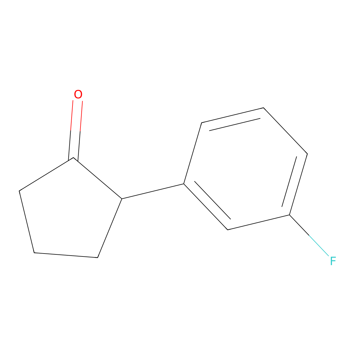 2-(3-Fluorophenyl)cyclopentan-1-one molecular structure, CAS 1247836-57-2