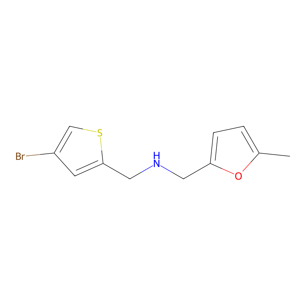 [(4-Bromothiophen-2-yl)methyl][(5-methylfuran-2-yl)methyl]amine molecular structure, CAS 1247841-02-6