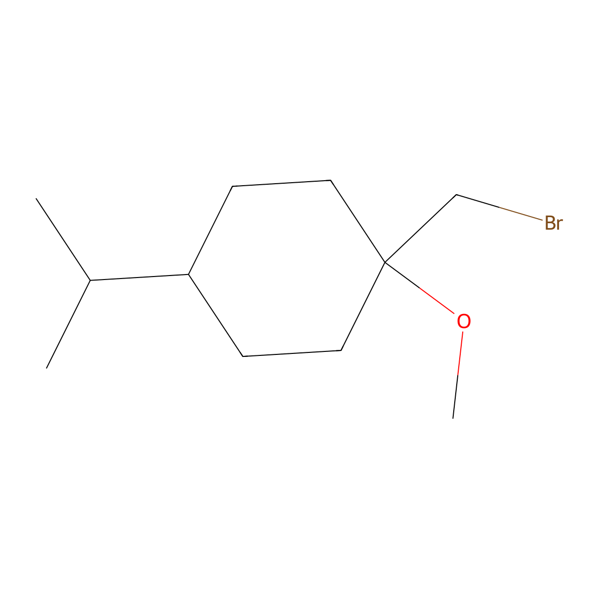 1-(Bromomethyl)-1-methoxy-4-(propan-2-YL)cyclohexane molecular structure, CAS 1247842-70-1