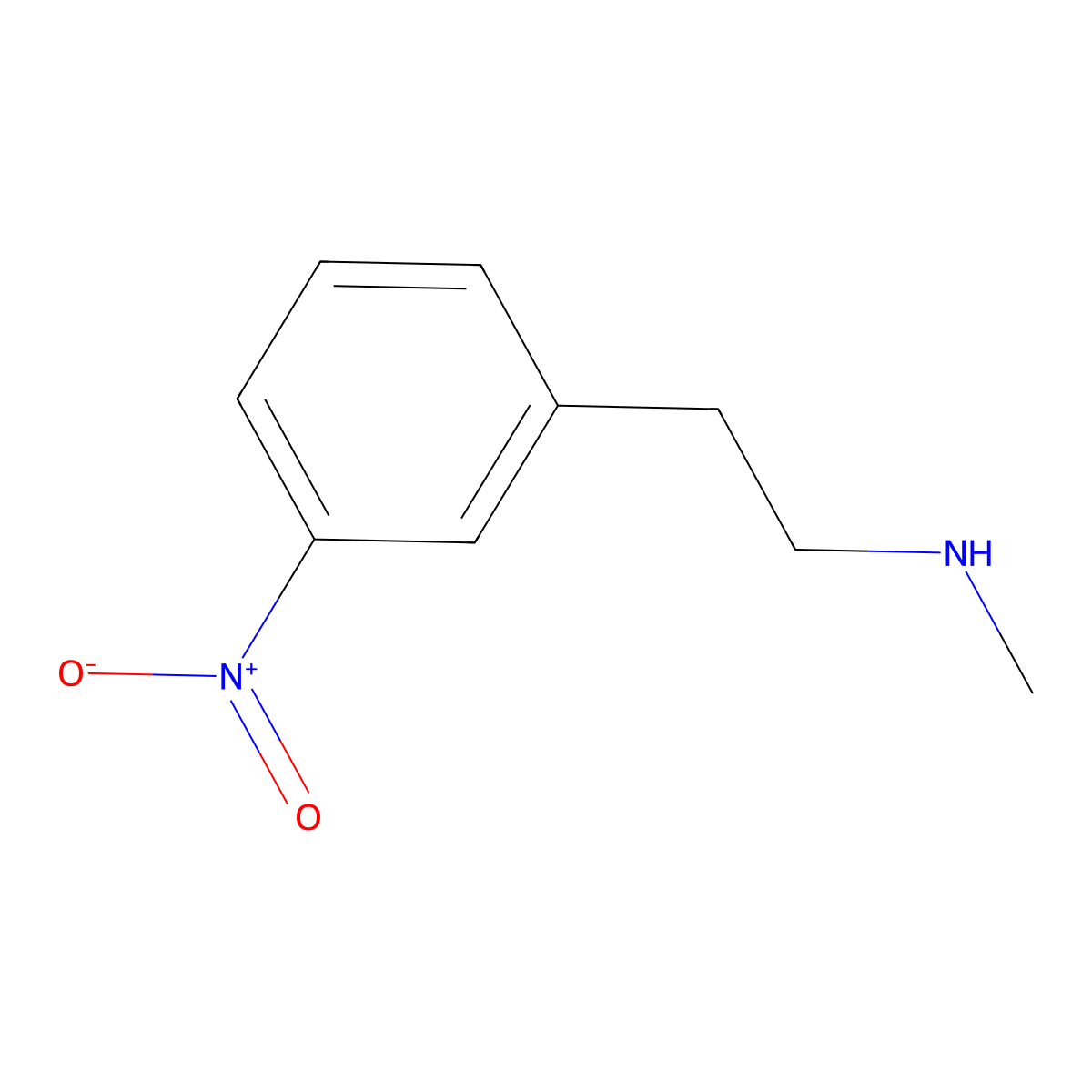 Methyl[2-(3-nitrophenyl)ethyl]amine molecular structure, CAS 1247846-13-4
