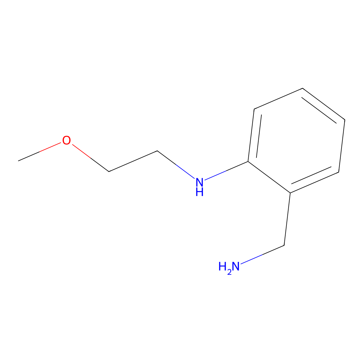 2-(aminomethyl)-N-(2-methoxyethyl)aniline molecular structure, CAS 1247846-50-9