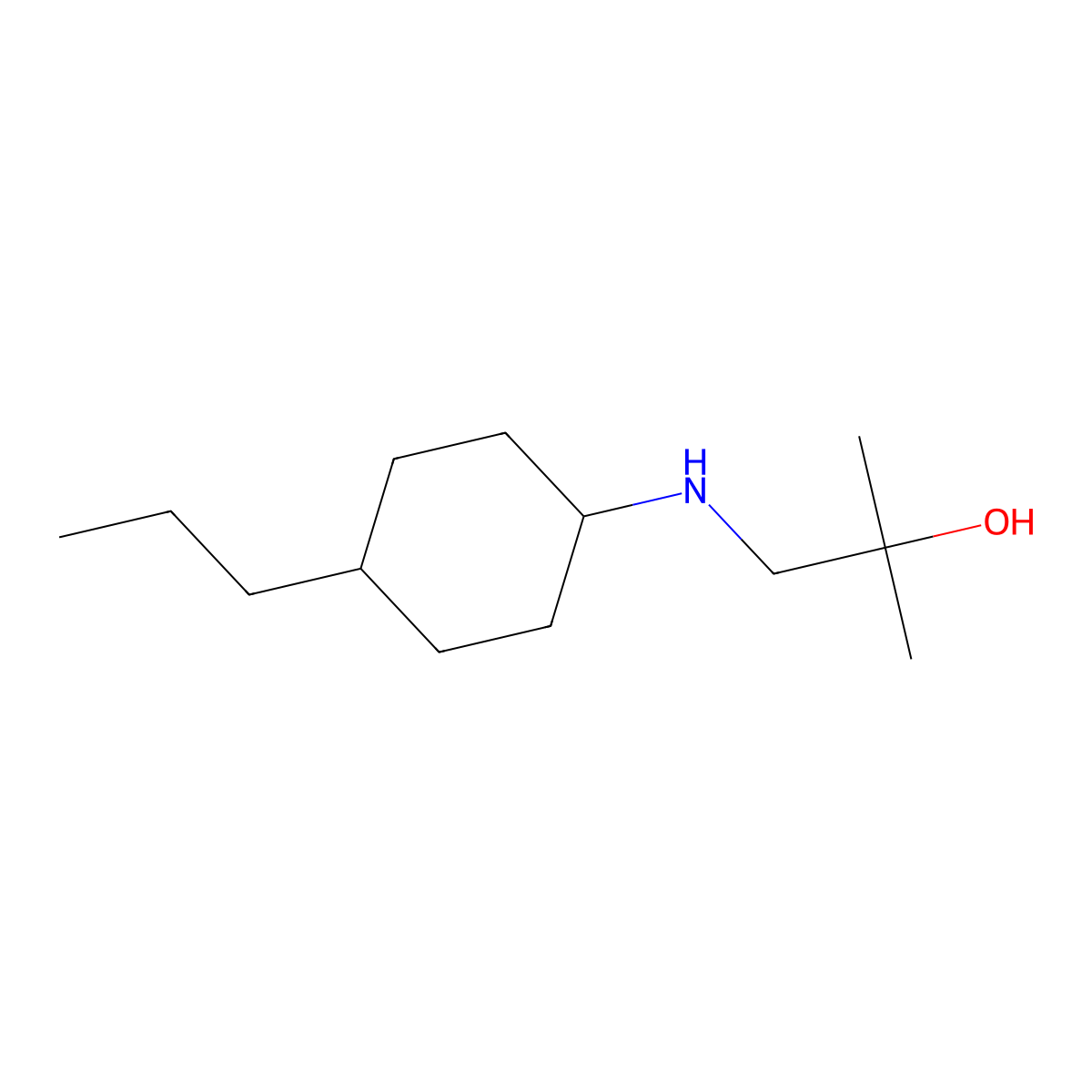 2-Methyl-1-[(4-propylcyclohexyl)amino]propan-2-ol molecular structure, CAS 1247850-03-8