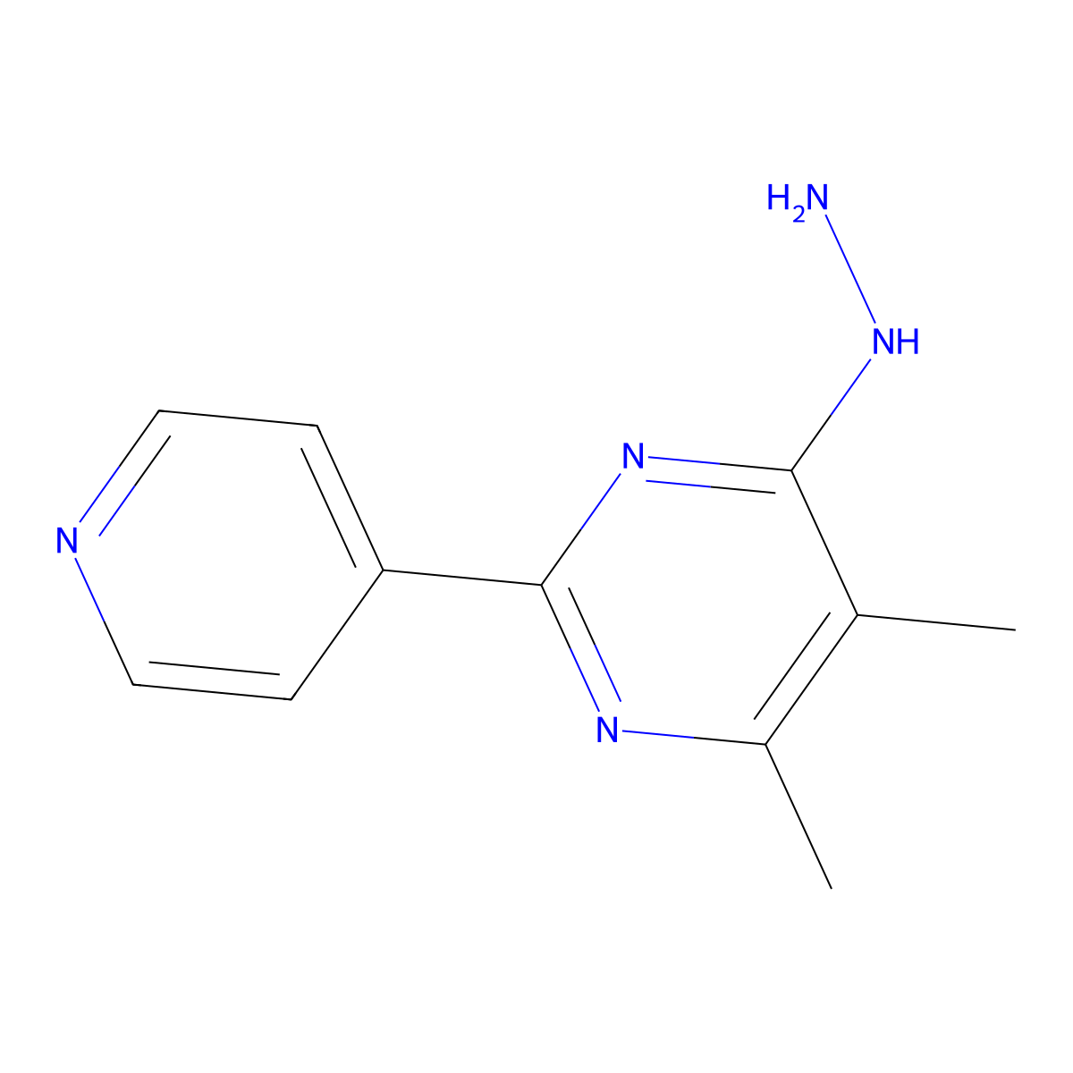 4-Hydrazinylidene-5,6-dimethyl-2-(pyridin-4-yl)-1,4-dihydropyrimidine molecular structure, CAS 1247850-88-9