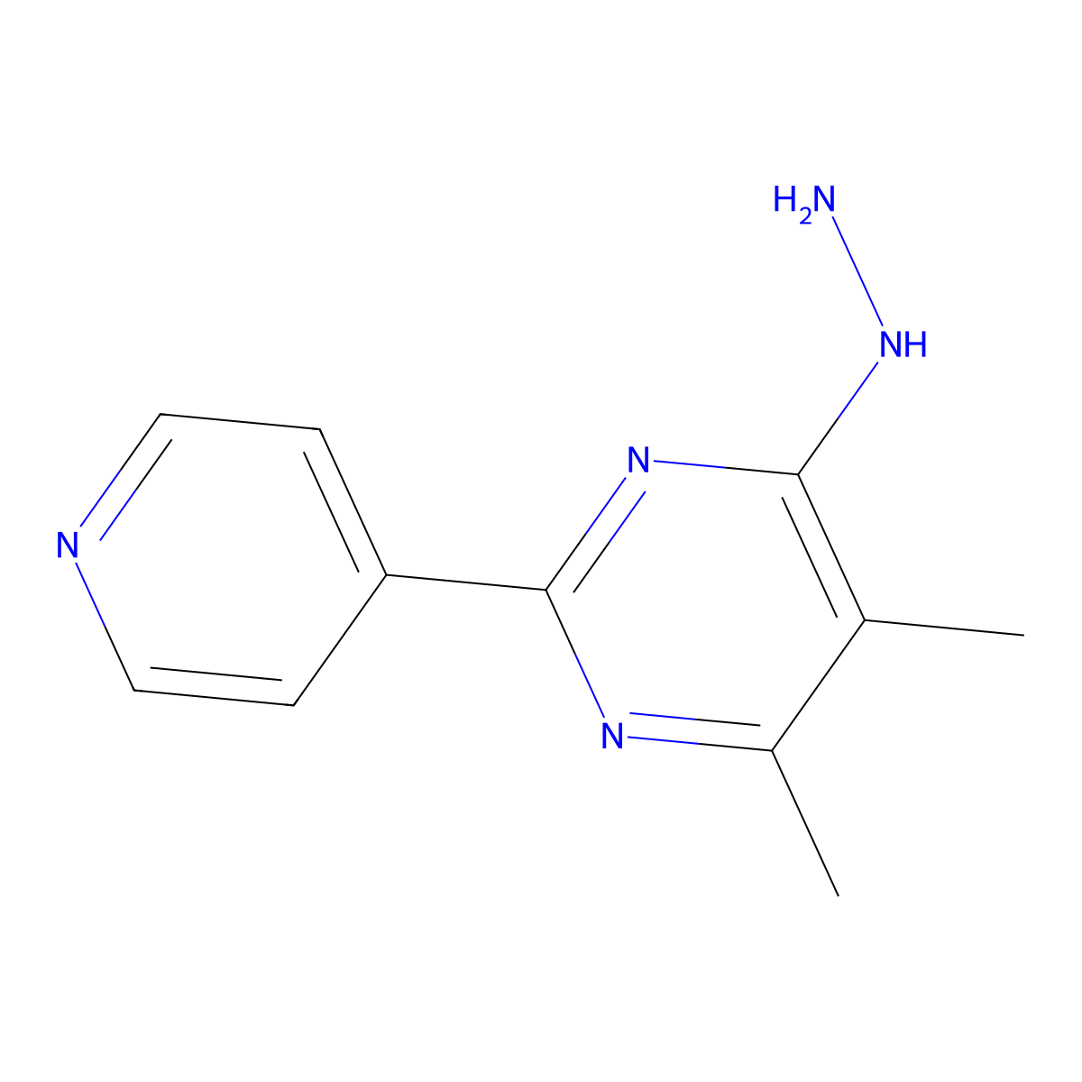 4-Hydrazinylidene-5,6-dimethyl-2-(pyridin-4-yl)-1,4-dihydropyrimidine molecular structure, CAS 1247850-88-9