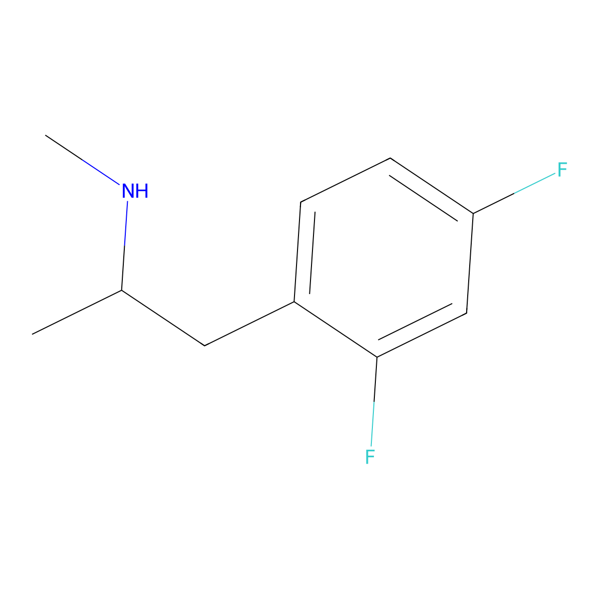 (1-(2,4-Difluorophenyl)propan-2-yl)(methyl)amine molecular structure, CAS 1247852-72-7