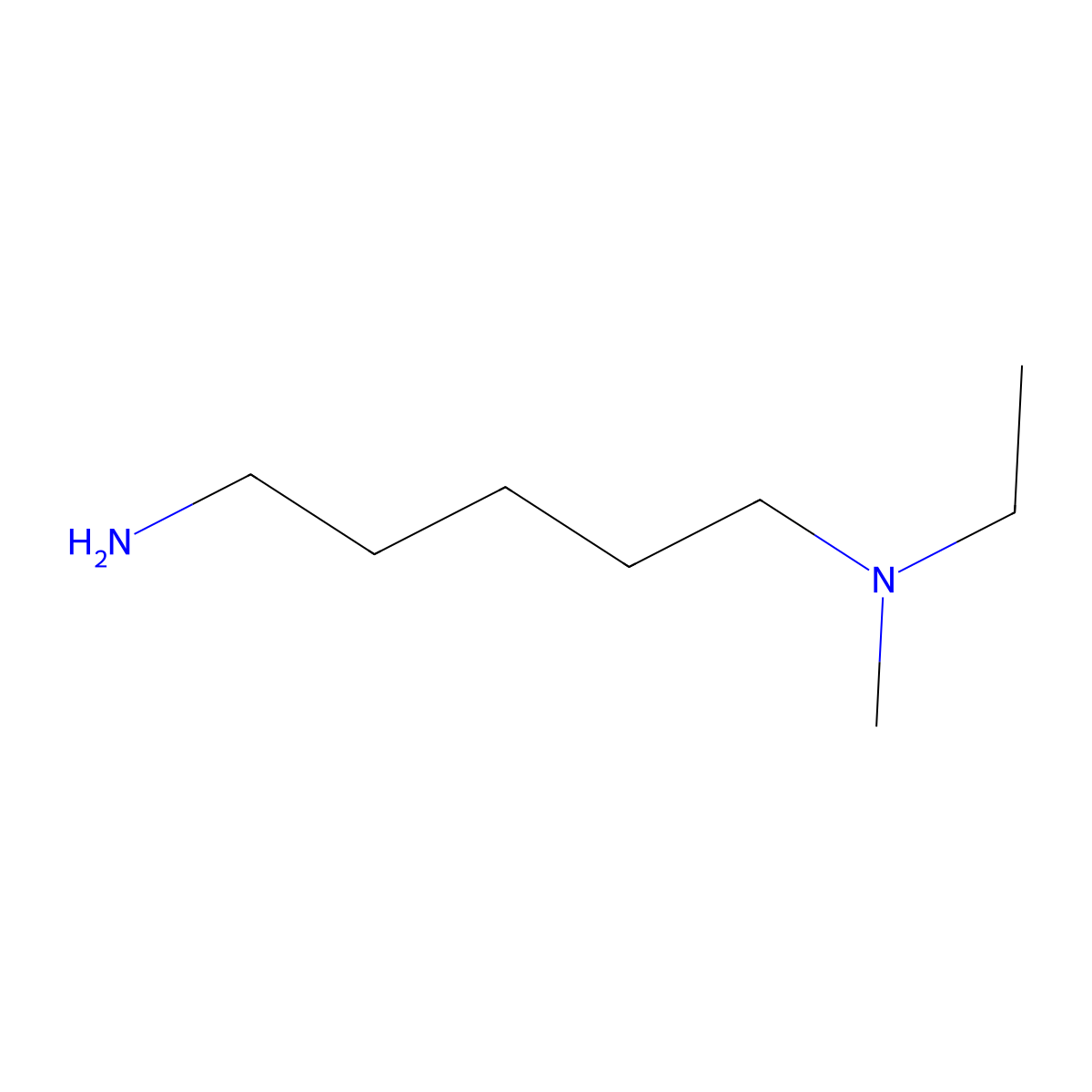 (5-Aminopentyl)(ethyl)methylamine molecular structure, CAS 1247858-06-5