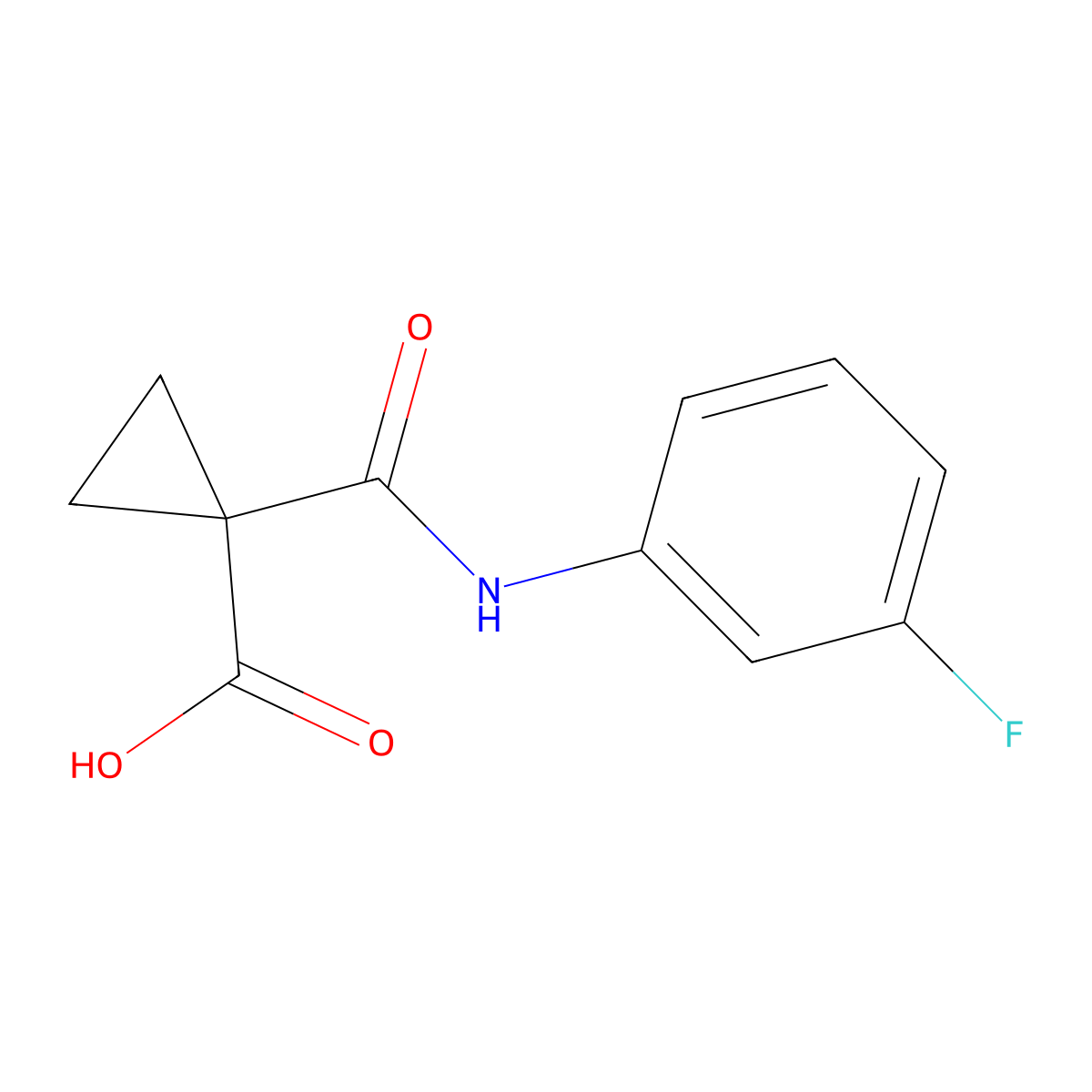 1-[(3-Fluorophenyl)carbamoyl]cyclopropane-1-carboxylic acid molecular structure, CAS 1247859-37-5
