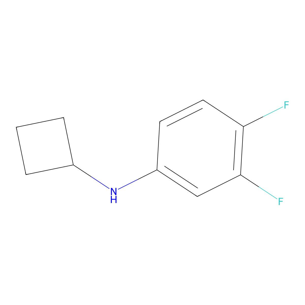 N-cyclobutyl-3,4-difluoroaniline molecular structure, CAS 1247862-21-0