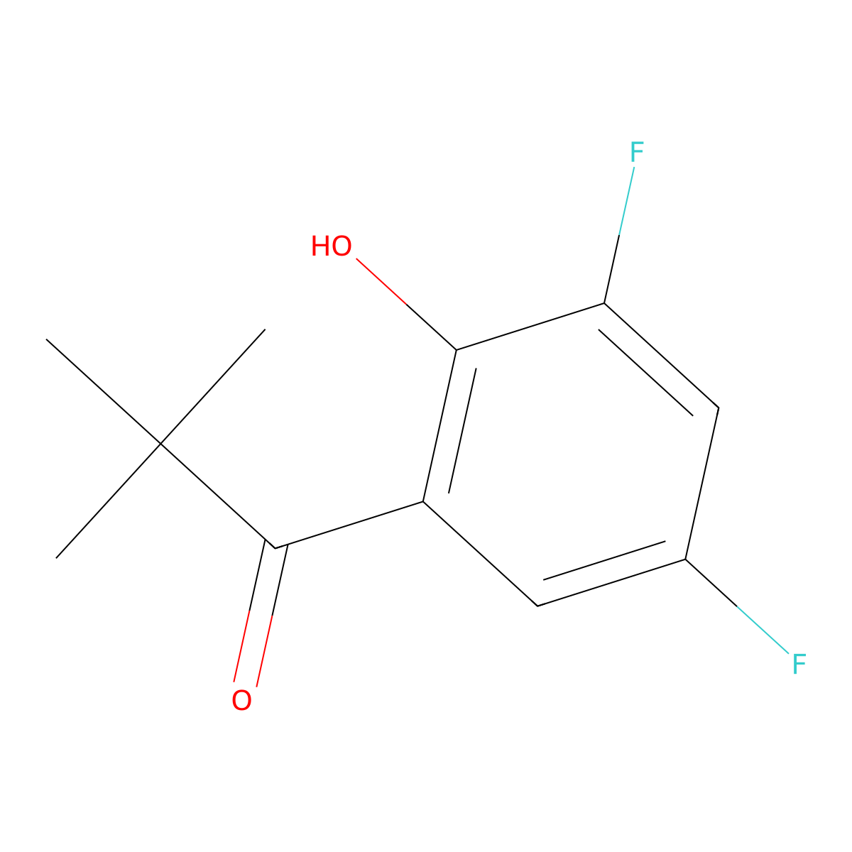 1-(3,5-Difluoro-2-hydroxyphenyl)-2,2-dimethylpropan-1-one molecular structure, CAS 1247862-35-6