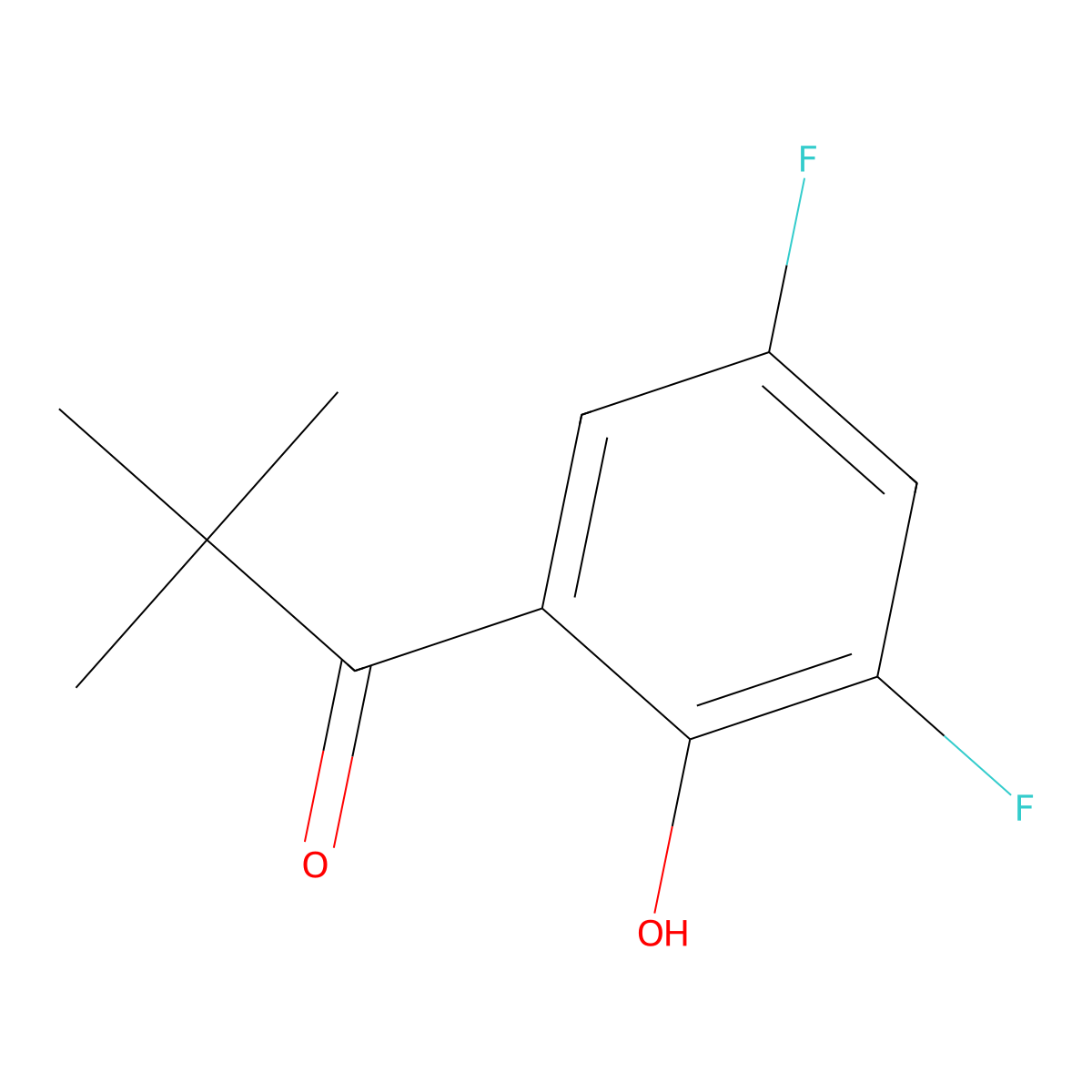 1-(3,5-Difluoro-2-hydroxyphenyl)-2,2-dimethylpropan-1-one molecular structure, CAS 1247862-35-6