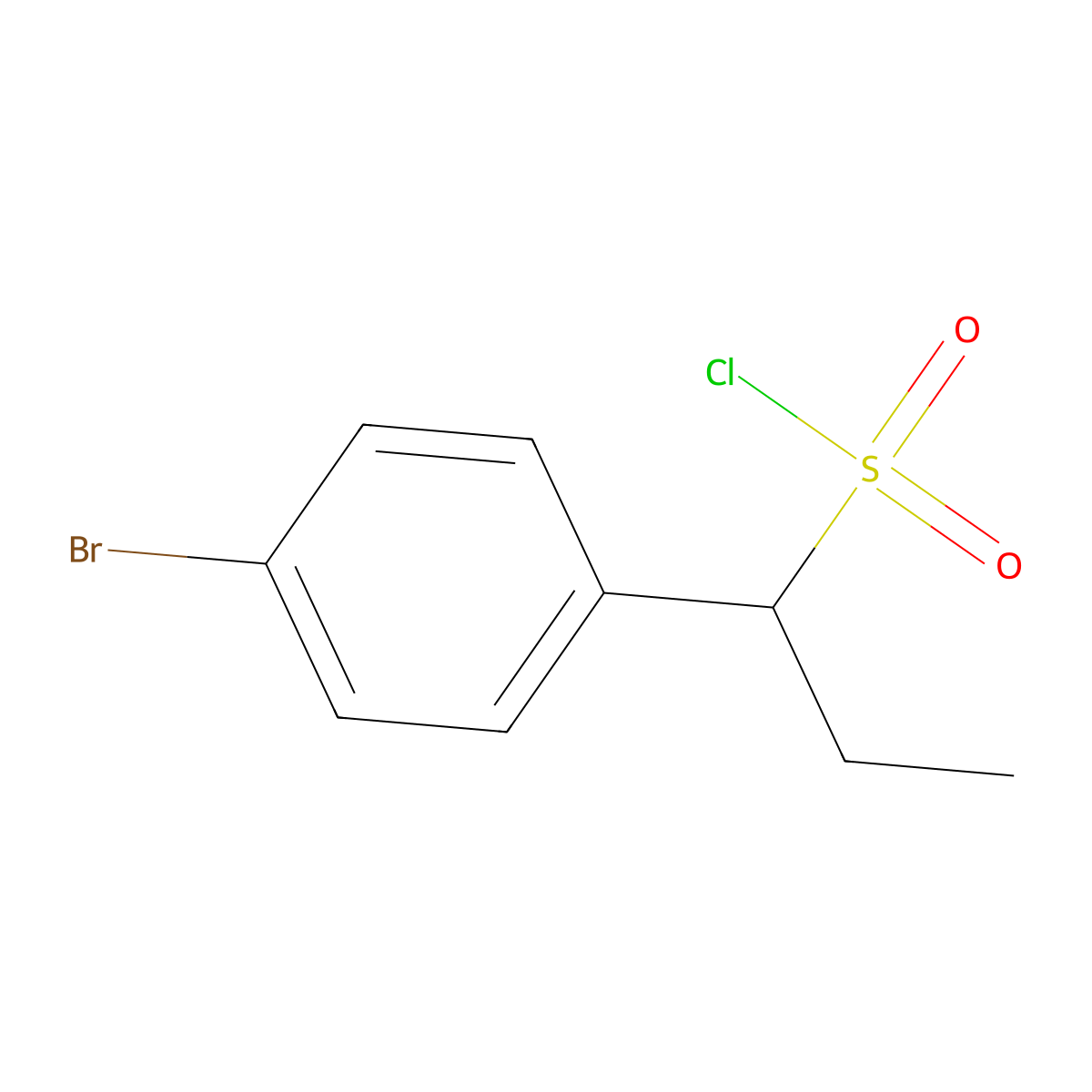 1-(4-Bromophenyl)propane-1-sulfonyl chloride molecular structure, CAS 1247863-49-5