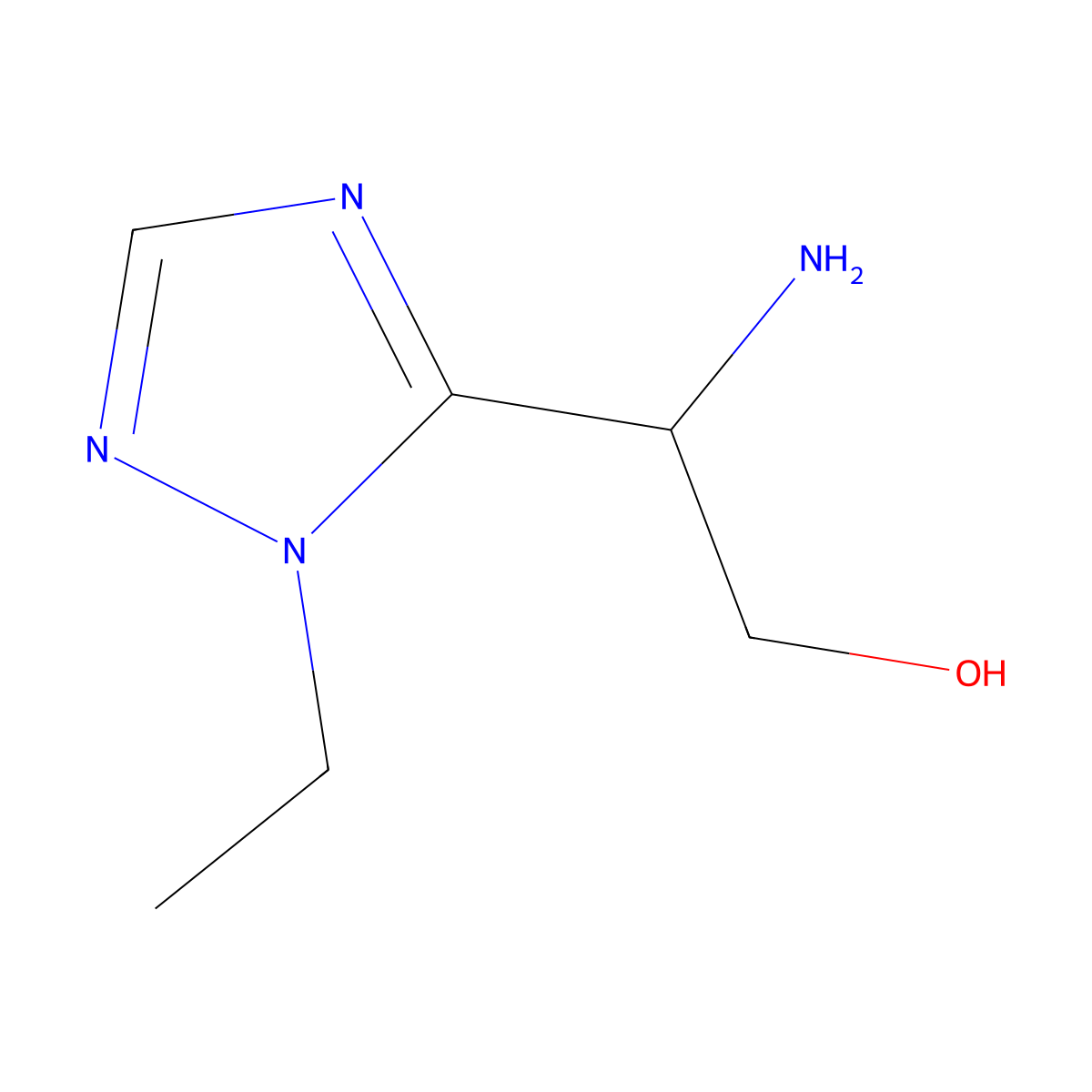 2-Amino-2-(1-ethyl-1h-1,2,4-triazol-5-yl)ethan-1-ol molecular structure, CAS 1247866-01-8