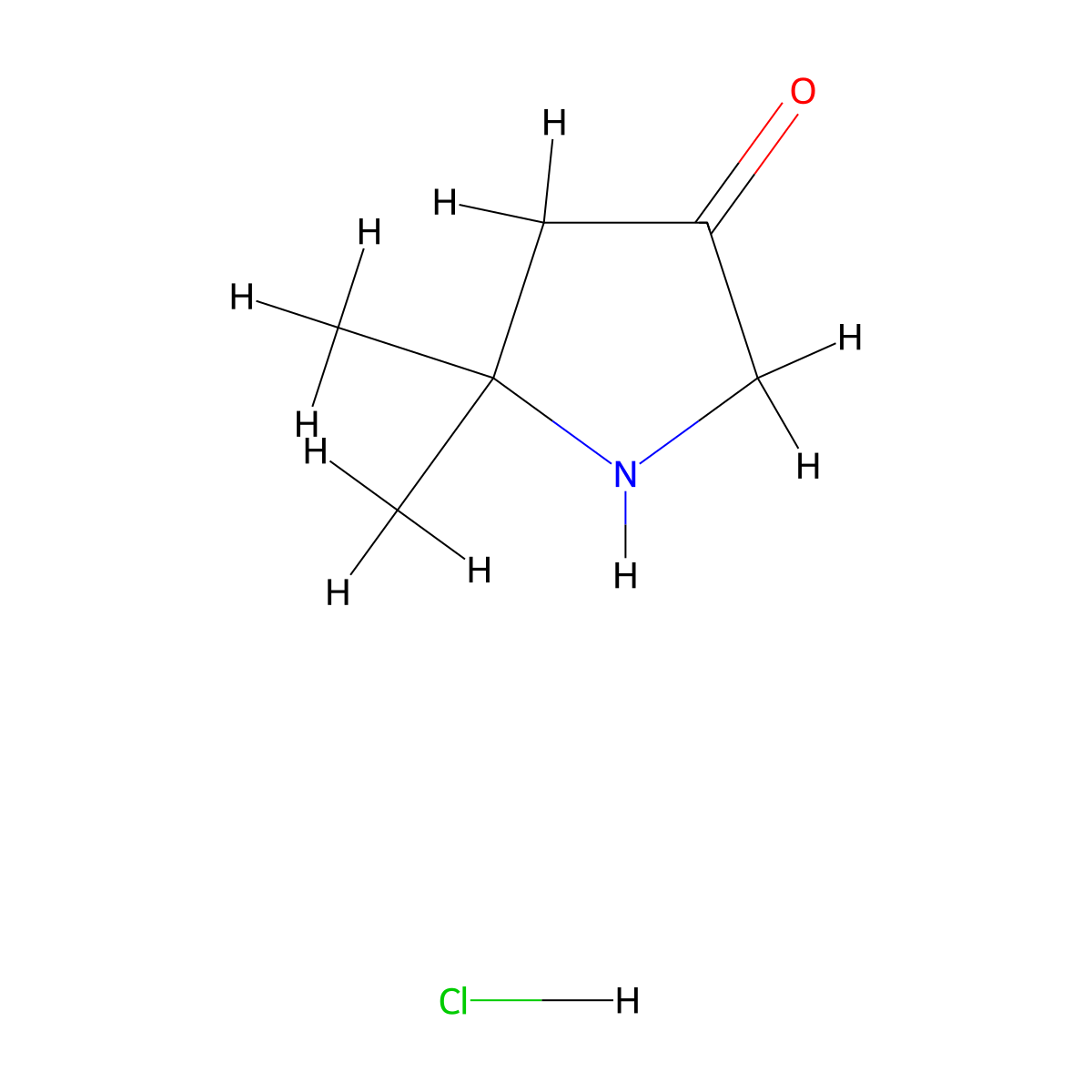 5,5-Dimethylpyrrolidin-3-one hydrochloride molecular structure, CAS 1247867-80-6