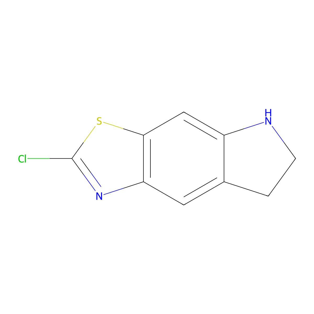 2-Chloro-5H,6H,7H-[1,3]thiazolo[4,5-F]indole molecular structure, CAS 1247879-12-4