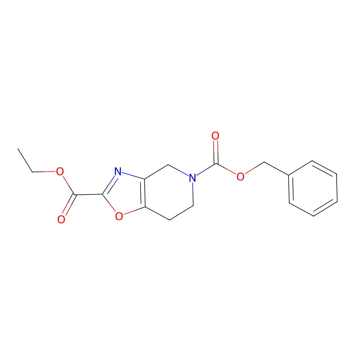 6,7-Dihydro-oxazolo[4,5-c]pyridine-2,5(4H)-dicarboxylic acid, 2-ethyl 5-(phenylmethyl) ester molecular structure, CAS 1247883-69-7