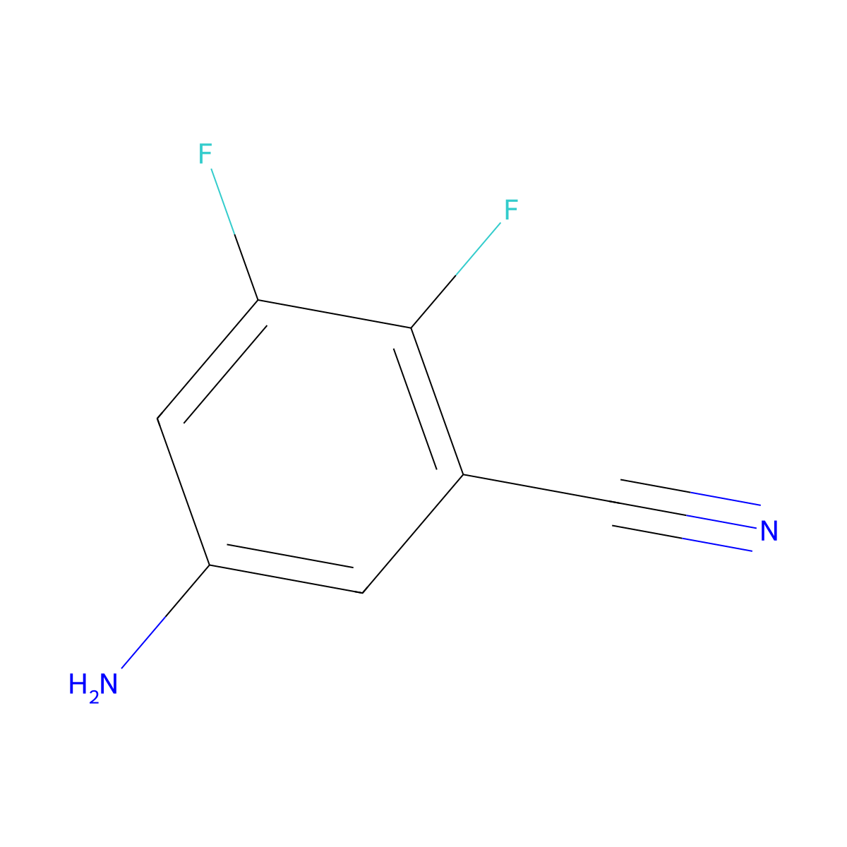 5-Amino-2,3-difluorobenzonitrile molecular structure, CAS 1247885-41-1